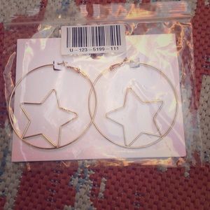 Star hoop earring!!!